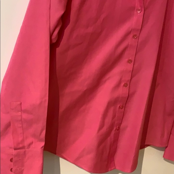 Talbots Petite hot pink button down shirt Size 10 - Picture 2 of 4